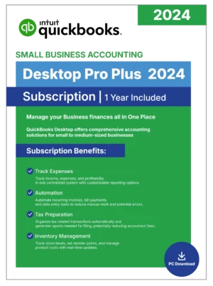 QuickBooks Desktop Pro Plus 2024 - 1 Year Subscription